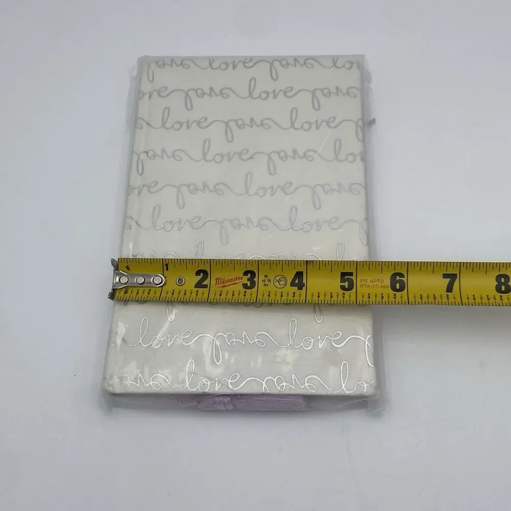 Kate Spade Love Bridal Journal 8.25” X 5.25” Bone Silver Script 200 Lined Pages